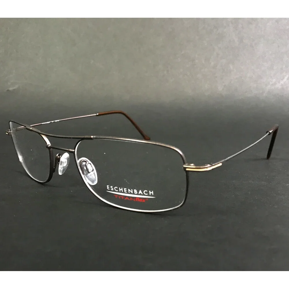 Eschenbach Eyeglasses Frames Titanflex 3692 60 Brown Rectangle 55-18-140